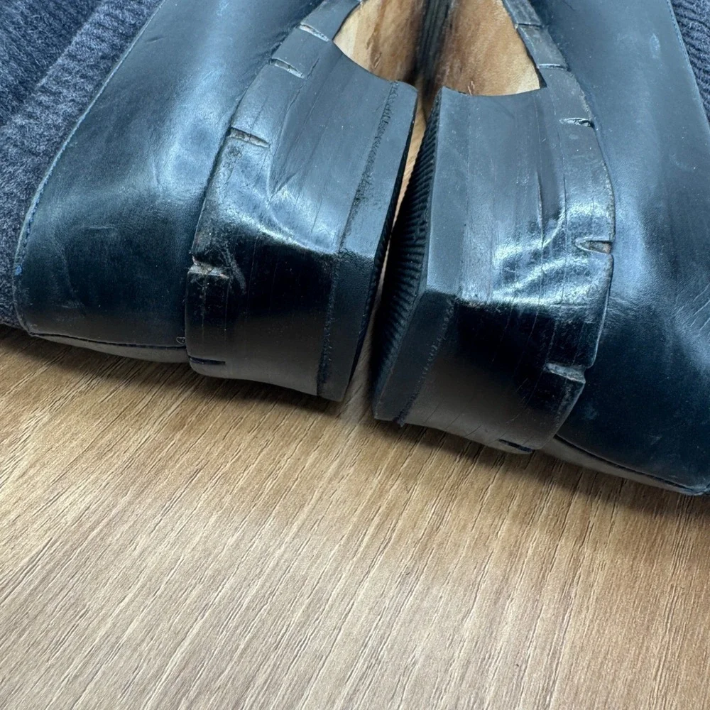 Escada Corduroy Leather Lace Up Ankle Boots Size 8 Black‎ VTG Dark Academia Goth